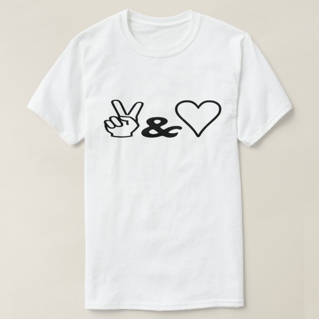 Camiseta Paz y amor (Diseño del anverso)