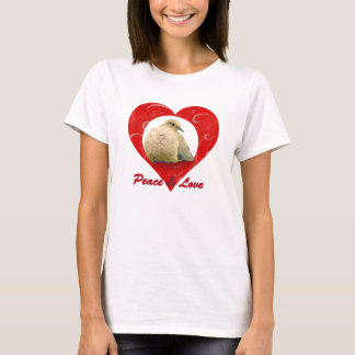 Camiseta Paz y amor - Duelo por la paloma - Corazón
