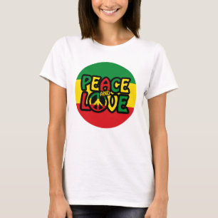 Camiseta PAZ y AMOR, estilo reggae