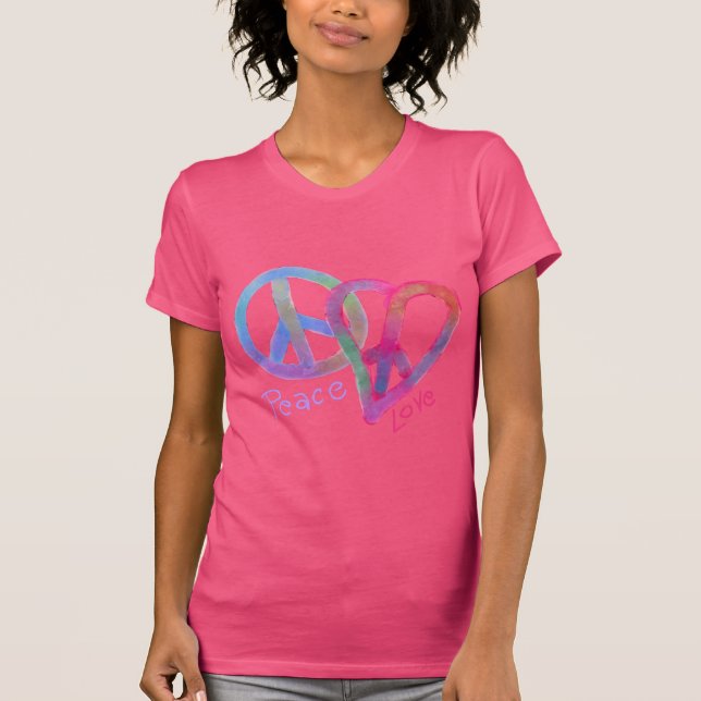 Camiseta Paz y amor Resumen original Arte para usar (Anverso)