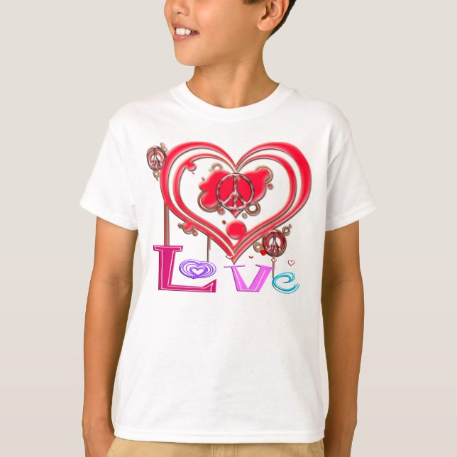 Camiseta Paz y amor retros (Anverso)