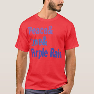 Camiseta Paz y amor y lluvia púrpura
