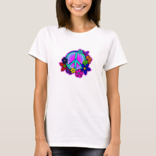 Camiseta Paz y flores