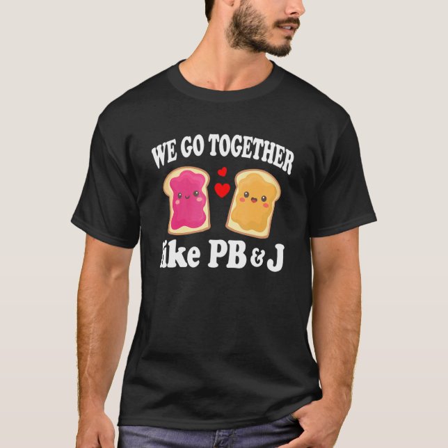 Camiseta Pb&j El día de San Valentín Halloween Parejas Coin (Anverso)