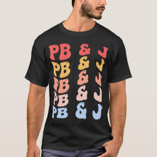 Camiseta Pb J Groovy Peanut Butter Y Jelly