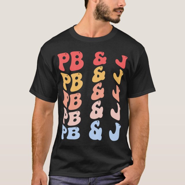 Camiseta Pb J Groovy Peanut Butter Y Jelly (Anverso)