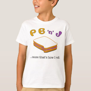 Camiseta PBJ ... cause that's how I roll. Kids Ringer tee