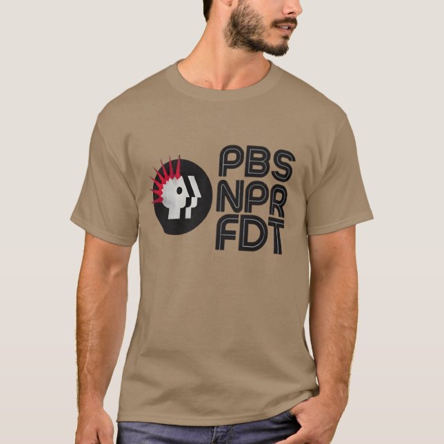 Camiseta PBS, NPR, FDT - Declaración política retro (Anverso)