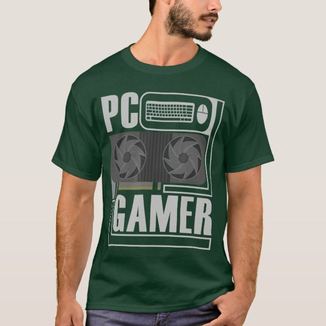 Camiseta PC Gamer Computer Gaming GPU Gift friend (Anverso)