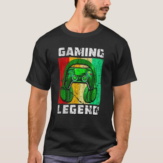 Camiseta Pc Gaming Legend Son Brother Video Games Gam adole (Anverso)