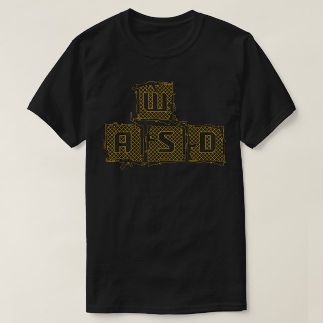 Camiseta PC Gaming WASD FPS Gamer (Diseño del anverso)