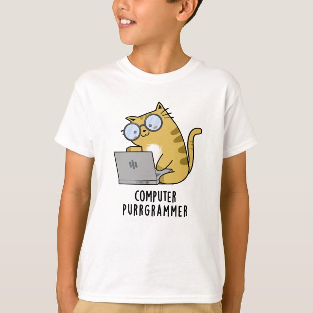 Camiseta PC Purr-grammer Funny Cat Pun (Anverso)