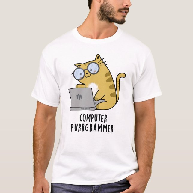 Camiseta PC Purr-grammer Funny Cat Pun (Anverso)