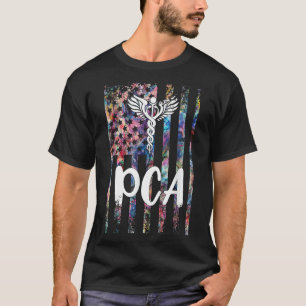 Camiseta Pca American Flag Ayudante de Atención al Paciente