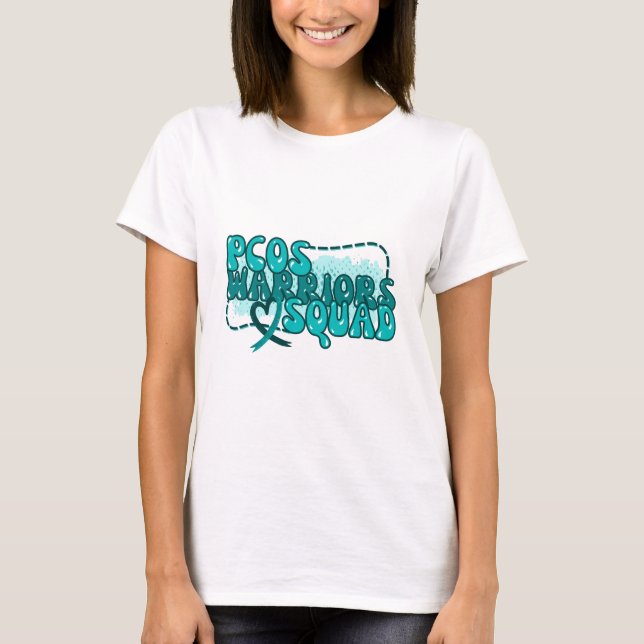 Camiseta PCOS WARRIORS SQUAD Síndrome de ovario poliquístic (Anverso)