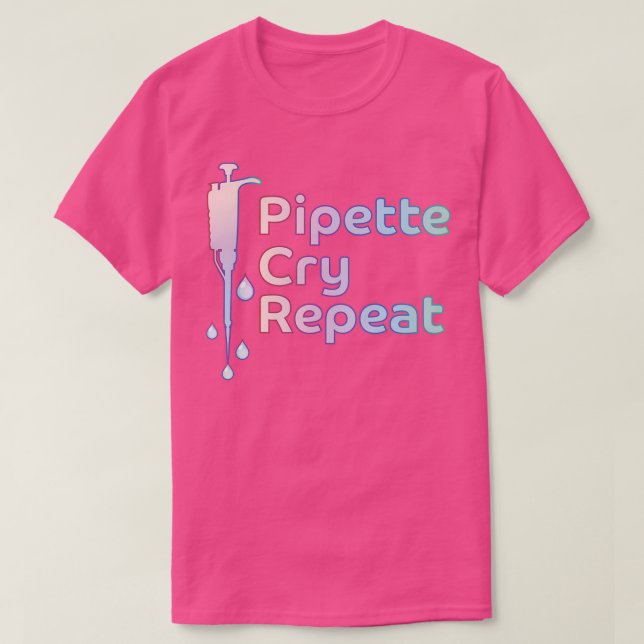 Camiseta PCR de repetición del grito de pipeta  (Diseño del anverso)