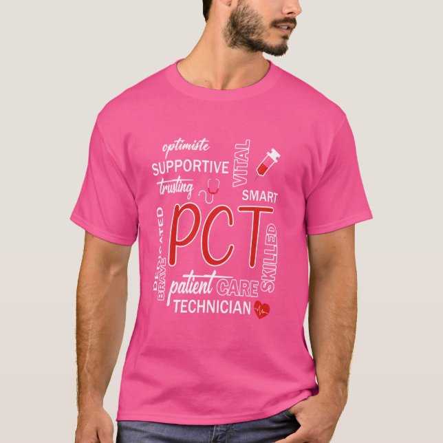 Camiseta PCT, Técnico De Atención Al Paciente Para Enfermer (Anverso)