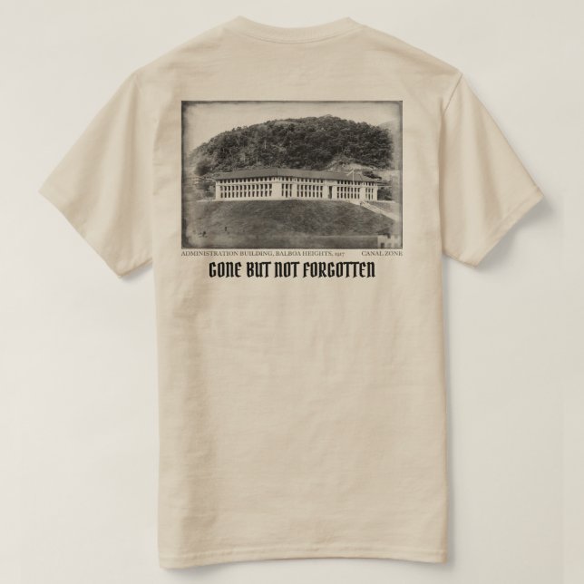 Camiseta PCZ, edificio de administración (Reverso del diseño)