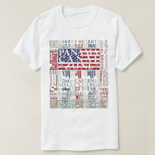 Camiseta PCZ - Ubicaciones de la zona del Canal de Panamá