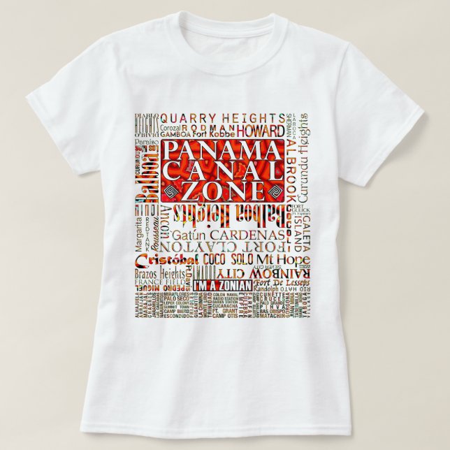 Camiseta PCZ - Ubicaciones de la Zona del Canal de Panamá c (Diseño del anverso)