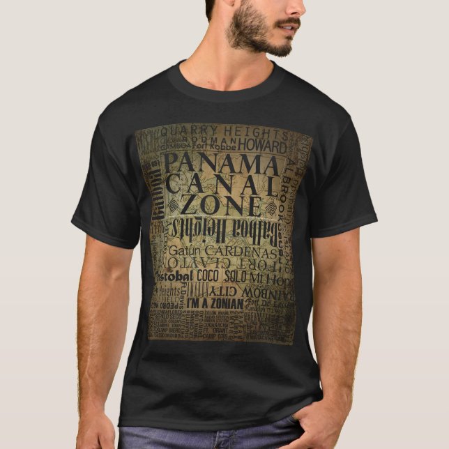 Camiseta PCZ - Ubicaciones de la zona del canal de Panamá c (Anverso)