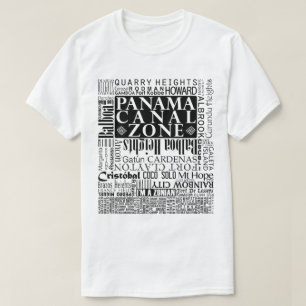 Camiseta PCZ - Ubicaciones en negro de la zona del Canal de