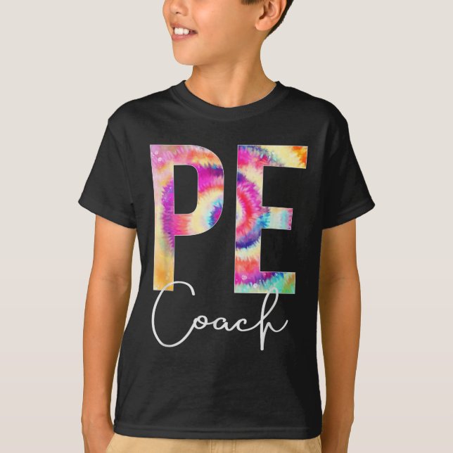 Camiseta Pe Coach Tie Dye Back To School Women Appreciation (Anverso)