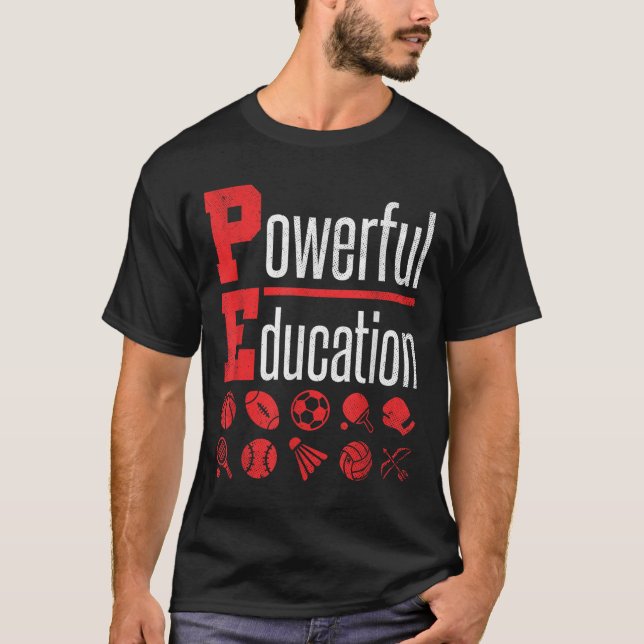 Camiseta Pe Teacher Gym Physical Education School Motivatio (Anverso)