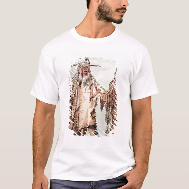 Camiseta PE-Toh-Pis-Beso indio Blackfoot, las costillas de (Anverso)