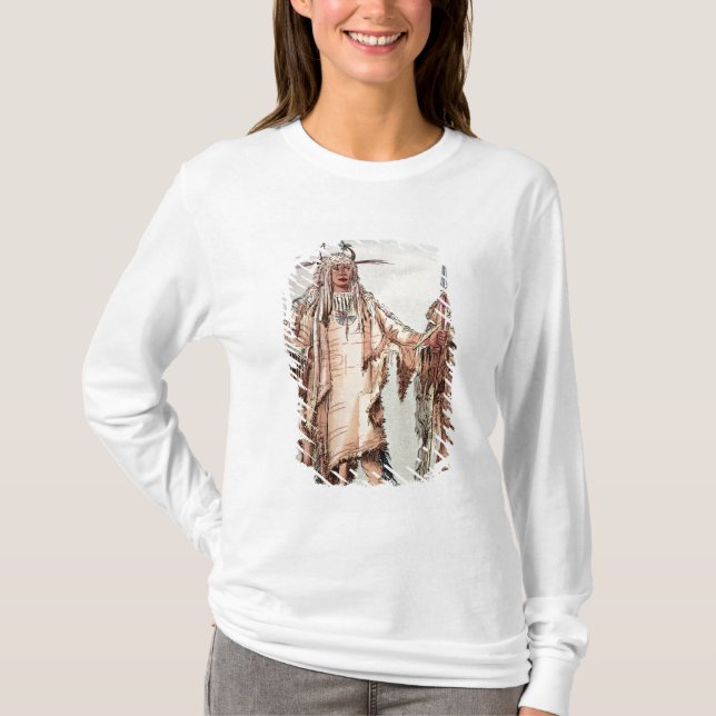 Camiseta PE-Toh-Pis-Beso indio Blackfoot, las costillas de (Anverso)