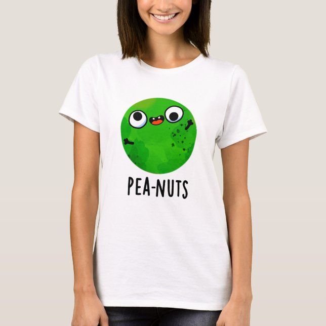 Camiseta Pea-nut Gracioso Crazy Pea Pun (Anverso)