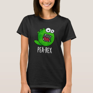 Camiseta Pea Rex Funny Dinosaur Veggie TRex Pun Dark BG