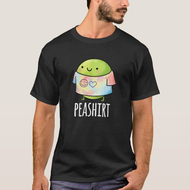 Camiseta Pea Shirt Funny Veggie Pea TShirt Pun Dark BG (Anverso)