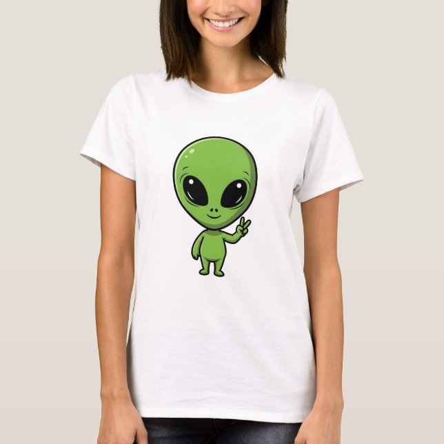 Camiseta Peace Alien (Anverso)