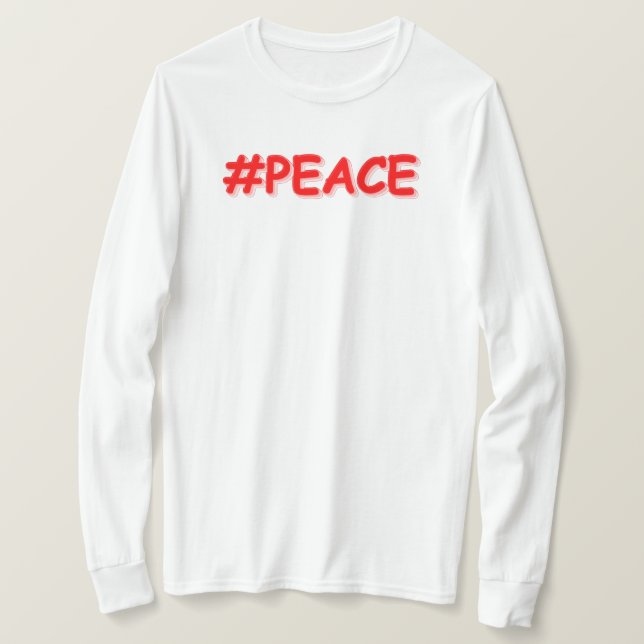Camiseta "#PEACE" Cute Design. Buy Now (Anverso del diseño)