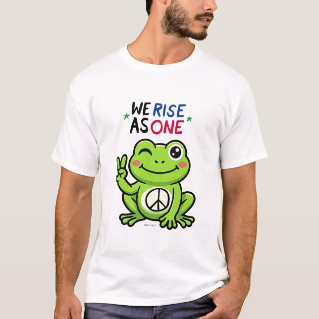 CAMISETA PEACE FROG - WE RISE AS ONE SHIRT (Anverso)