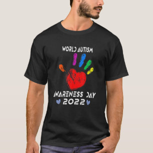 Camiseta Peace Hand Love World Autism Awareness Day