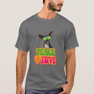 Camiseta Peace Heart Love Dog Chihuahua