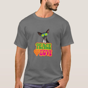 Camiseta Peace Heart Love Dog Chihuahua