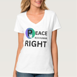 Camiseta Peace Is a Human Right | Dove and Earth Symbol