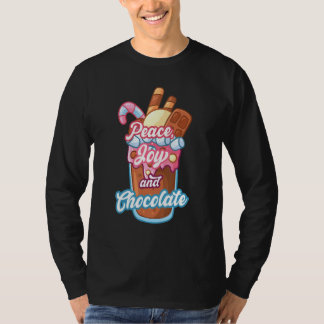 Camiseta Peace Joy And Chocolates Dark Chocolate 1