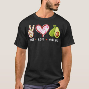 Camiseta Peace Love Aguacates Lovers Gifts