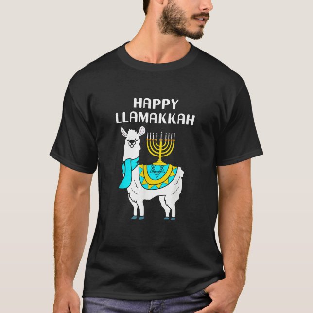 Camiseta Peace Love and Miracles Happy Hanukkah Pjs Family  (Anverso)