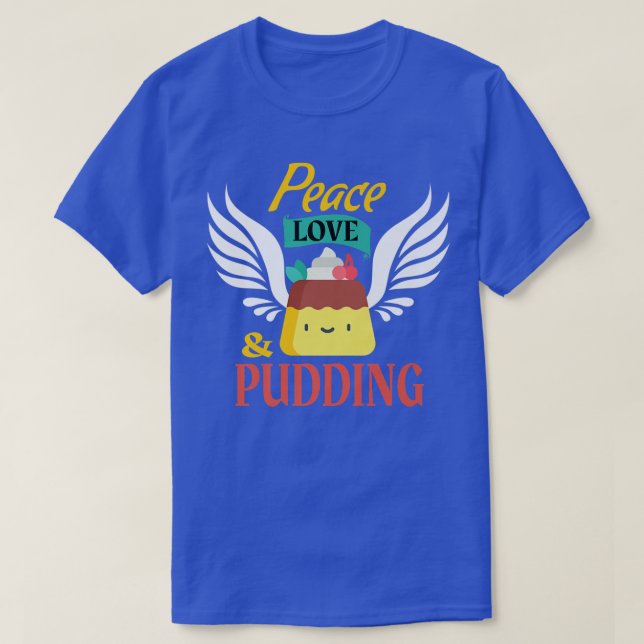 Camiseta Peace Love and Pudding Funny Cristmas Candy Sarcas (Diseño del anverso)