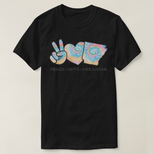 Camiseta Peace Love Arkansas  (Diseño del anverso)