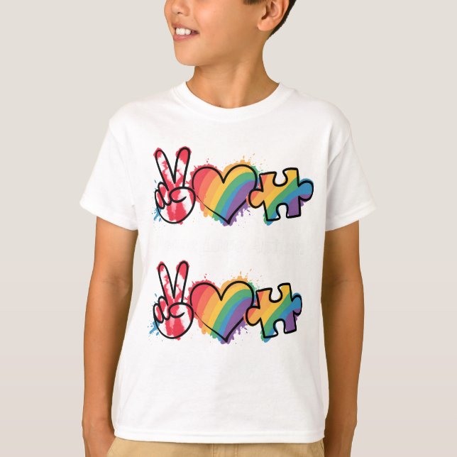 Camiseta Peace.Love.Autism  (Anverso)