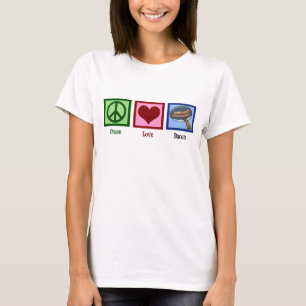 Camiseta Peace Love Bacon