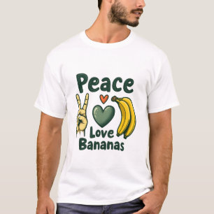 Camiseta Peace Love Banana Funny Banana Amantes de la Banan