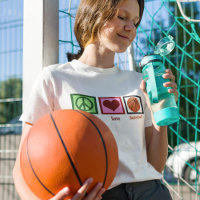 Peace Love Basketball Women's
