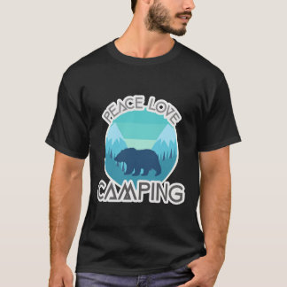 Camiseta Peace love Bear Camping girl
